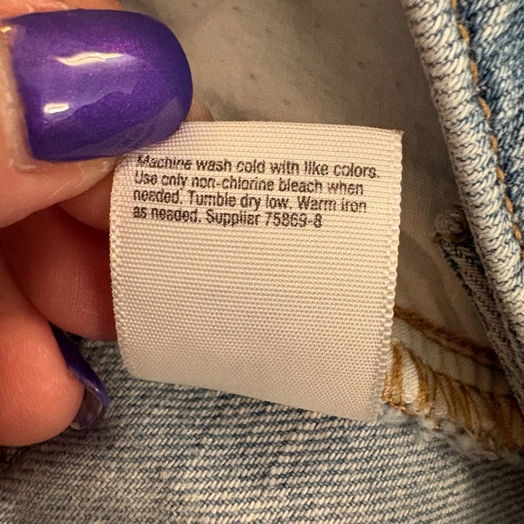 A.N.A Embroidered Denim Jean Skirt Size 14 - Picture 5 of 9